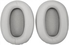 img 4 attached to Black Soft-Touch Leather Replacement Ear-Pads Cushions With Noise-Isolation Memory Foam For Sony WH-1000XM2 And MDR-1000X Headphones
