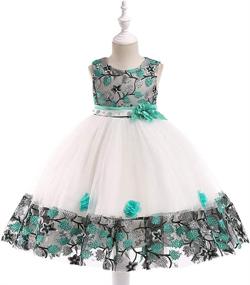 img 2 attached to 👗 Burgundy Girls' Clothing with Vintage Embroidery - Toddler Pageant Dresses