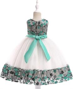 img 1 attached to 👗 Burgundy Girls' Clothing with Vintage Embroidery - Toddler Pageant Dresses