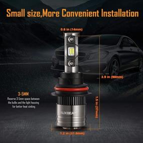 img 2 attached to Auxbeam 9004 LED Headlight Bulbs 70W 8000LM 6500K Pure White Temperature Control 24XCSP Chips F-T1 Series Hi/Lo Conversion Kit