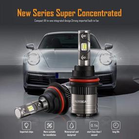 img 3 attached to Auxbeam 9004 LED Headlight Bulbs 70W 8000LM 6500K Pure White Temperature Control 24XCSP Chips F-T1 Series Hi/Lo Conversion Kit