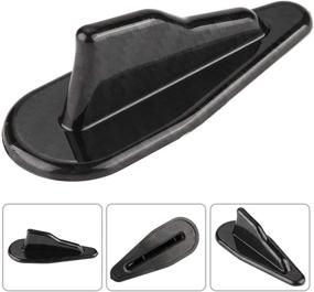 img 3 attached to Enhance Your Car's Aerodynamics with the Diffuser Shark Fin Kit: 10pcs Black Roof Spoiler Wing Vortex Generator Rear Window Roof Spoiler!
