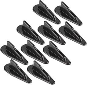 img 1 attached to Enhance Your Car's Aerodynamics with the Diffuser Shark Fin Kit: 10pcs Black Roof Spoiler Wing Vortex Generator Rear Window Roof Spoiler!