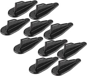 img 4 attached to Enhance Your Car's Aerodynamics with the Diffuser Shark Fin Kit: 10pcs Black Roof Spoiler Wing Vortex Generator Rear Window Roof Spoiler!