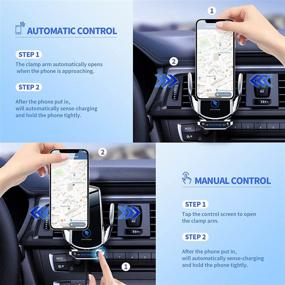 img 1 attached to 🚗 Convenient and Fast 15W Wireless Car Charger Mount with Smart Sensor for iPhone, Samsung, Huawei, Xiaomi, LG, and More Android Smartphones