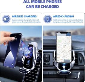 img 3 attached to 🚗 Convenient and Fast 15W Wireless Car Charger Mount with Smart Sensor for iPhone, Samsung, Huawei, Xiaomi, LG, and More Android Smartphones