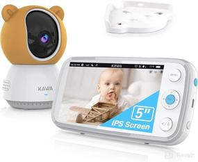 img 4 attached to 👶 KAWA 2K QHD 5’’ Video Baby Monitor with Camera and Audio - No WiFi, Night Vision, Recording & Playback, 2-Way Talk, Temp Sensor, 4000mAh, 4X Zoom, Flip 180°, Lullabies, 1000ft Range