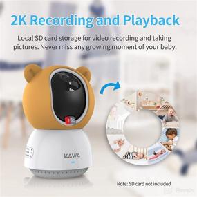 img 1 attached to 👶 KAWA 2K QHD 5’’ Video Baby Monitor with Camera and Audio - No WiFi, Night Vision, Recording & Playback, 2-Way Talk, Temp Sensor, 4000mAh, 4X Zoom, Flip 180°, Lullabies, 1000ft Range