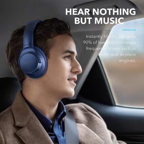 img 2 attached to 🎧 Renewed Anker Soundcore Life Q20 Hybrid Active Noise Cancelling Wireless Over Ear Bluetooth Headphones with 40H Playtime, Hi-Res Audio, Deep Bass, and Memory Foam Ear Cups