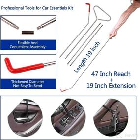 img 3 attached to 🔧 MTanlo 24-Piece Essential Automotive Tool Kit with Extended Reacher, Air Wedge Pump, Non-Marring Wedge