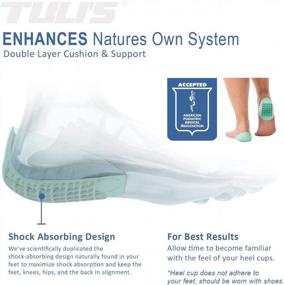 img 1 attached to Relieve Heel Pain With Tuli'S Heavy Duty Cushion Inserts Made In USA - 2 Pairs - Perfect For Sever'S Disease & Plantar Fasciitis: Get Yours Now!