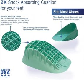 img 2 attached to Relieve Heel Pain With Tuli'S Heavy Duty Cushion Inserts Made In USA - 2 Pairs - Perfect For Sever'S Disease & Plantar Fasciitis: Get Yours Now!