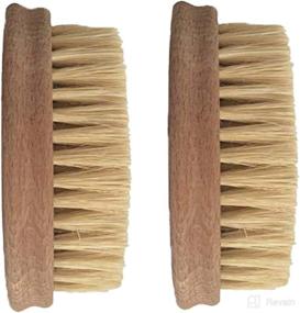 img 4 attached to 🌽 All-Natural Bamboo and Palm Fiber Vegetable Brush - Ideal for Scrubbing and Cleaning Carrots, Potatoes, Corn, Beets, and More (Double Pack)