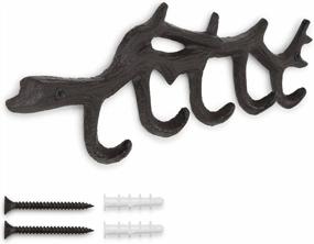 img 2 attached to Tree Branch Design Wall Mount Key Holder Rack With 5 Sturdy Hooks, 13¼ X 4 Inches, Cast Iron, Brown - 1 Unit