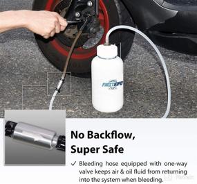 img 2 attached to Efficient Brake Fluid Bleeder Bottle with Non-Return Check Valve - FIRSTINFO 33 Oz (1 Liter) Capacity + Hook Fixed