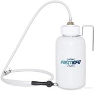 efficient brake fluid bleeder bottle with non-return check valve - firstinfo 33 oz (1 liter) capacity + hook fixed logo