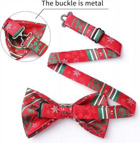 img 1 attached to 🎄 HISDERN Christmas Snowflake Suspenders: Stylish Men's Accessories for Ties, Cummerbunds & Pocket Squares