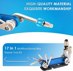 img 2 attached to 17-In-1 Bike Repair Tool Kit: Heavy Duty Portable Cycling Multi Function Tools For Emergency Fixes On Mountain & Road Bikes