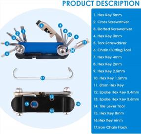 img 3 attached to 17-In-1 Bike Repair Tool Kit: Heavy Duty Portable Cycling Multi Function Tools For Emergency Fixes On Mountain & Road Bikes