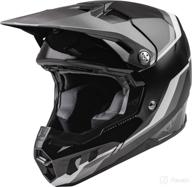 fly racing formula cc driver helmet (black/charcoal/white logo