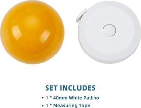 img 4 attached to ApudArmis Bocce Pallino Balls Replacement Set With Measuring Rope - White