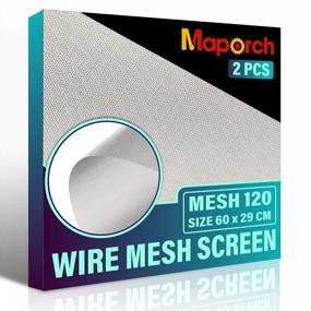 img 4 attached to Set Of 2 MAPORCH Stainless Steel Mesh Screens - 120 Wire, 11.4"X 23.6" (29Cm X 60Cm), Woven Metal Mesh For Ventilation, Doors, Showers, Drains And Cabinets