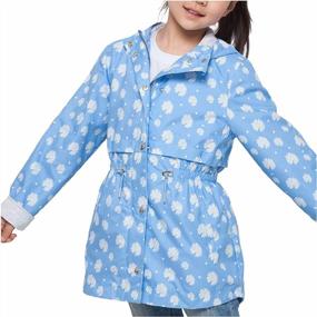img 4 attached to Stay Dry And Stylish With Rokka&Rolla Girls' Lightweight Hooded Rain Jacket