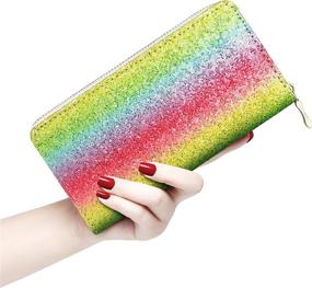 img 3 attached to Glitter Wallet Clutch Ladies Holder Women's Handbags & Wallets : Wallets
