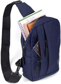 img 1 attached to 🎒 Westend Reversible Strap Canvas Sling Bag Backpack: The Perfect Blend of Style and Functionality