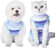 🐾 dogs and cats recovery suit - cat recovery onesie for male and female cats with abdominal wounds - bandages cone e-collar alternative - ideal after surgery - anti-licking snug bodysuit for dogs and cats logo