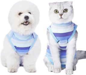 img 4 attached to 🐾 Dogs and Cats Recovery Suit - Cat Recovery Onesie for Male and Female Cats with Abdominal Wounds - Bandages Cone E-Collar Alternative - Ideal After Surgery - Anti-Licking Snug Bodysuit for Dogs and Cats