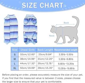 img 3 attached to 🐾 Dogs and Cats Recovery Suit - Cat Recovery Onesie for Male and Female Cats with Abdominal Wounds - Bandages Cone E-Collar Alternative - Ideal After Surgery - Anti-Licking Snug Bodysuit for Dogs and Cats