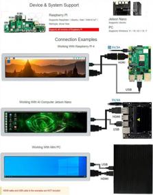 img 1 attached to Waveshare Raspberry Computer Windows 480X1920 Enclosure 8.8", Built In Speakers, HD, LCD, HDMI