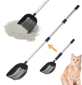 img 4 attached to 🐱 Detachable Fast Sifting Stainless Steel Cat Litter Scoop with Deep Shovel & Long Handle - EXPAWLORER Heavy Duty Non-Stick Sifter, Say Goodbye to Back-Bending