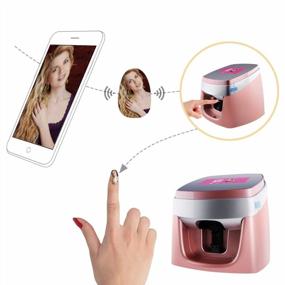 img 2 attached to Professional Digital Nail Art Printer - TUOSHI NP10 3D Intelligent Nail Printer Machine In Pink - Supports WiFi, DIY And USB Connectivity