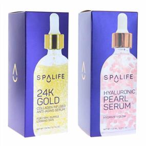 img 4 attached to 2-Pack Of Nourishing Serums With 24K Gold, Hyaluronic Pearl, And Collagen Infusions By Spa Life