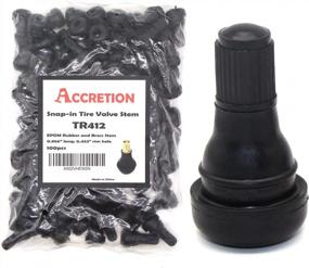 img 4 attached to Set Of 100 TR412 Rubber Snap-In Tire Valve Stems For Tubeless Tires With 0.453 Inch 11.5Mm Rim Holes On Standard Vehicles By ACCRETION