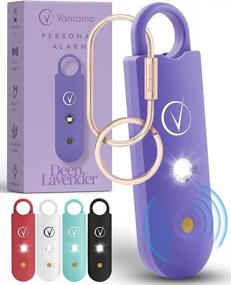 img 4 attached to 🔊 Vantamo Personal Alarm for Women: Extra Loud Double Speakers with Strobe Light & Low Battery Notice - Rechargeable Safety Alarm Keychain in Deep Lavender