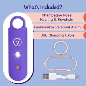 img 2 attached to 🔊 Vantamo Personal Alarm for Women: Extra Loud Double Speakers with Strobe Light & Low Battery Notice - Rechargeable Safety Alarm Keychain in Deep Lavender