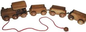 img 4 attached to Очаровательная и воспитательная головоломка игрушки тяги поезда деревянная для детей