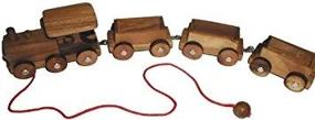 img 3 attached to Очаровательная и воспитательная головоломка игрушки тяги поезда деревянная для детей