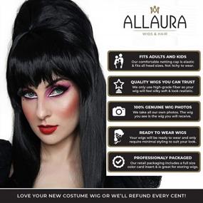 img 2 attached to Be The Mistress Of The Dark With ALLAURA'S Black Wig - Perfect For Witches, Vampires & Halloween Queens!