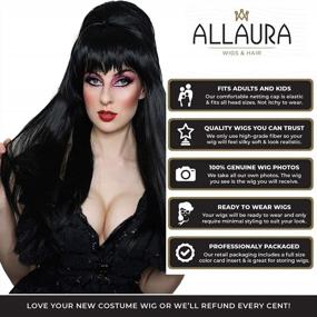 img 1 attached to Be The Mistress Of The Dark With ALLAURA'S Black Wig - Perfect For Witches, Vampires & Halloween Queens!