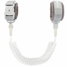 img 4 attached to Upgraded Blisstime Kid Leash Anti Lost Wrist Link With Key Lock Safety Wristband Rope For Babies, Toddlers, And Children (6.56Ft/2M Light Gray)