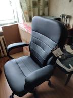 img 3 attached to Office chair BRABIX PREMIUM Heavy Duty HD-001, reinforced, load up to 200 kg, eco leather, 531015 review by Janis Cerins ᠌