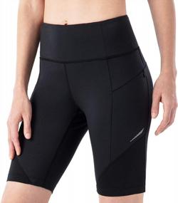 img 2 attached to High Waisted Compression Running Shorts For Women - Workout Athletic Biker Shorts With Convenient Zipper Pockets By NAVISKIN