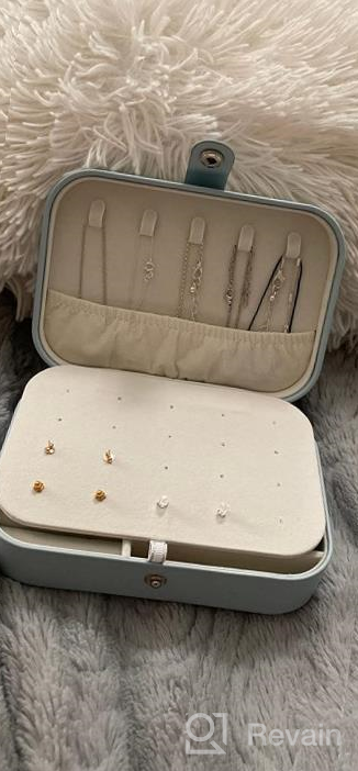 img 1 attached to Versatile And Chic: The Misaya Travel Jewelry Box - A Must-Have For On-The-Go Style And Convenience In Gray review by Pat Slater