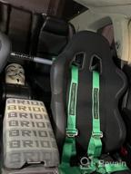img 1 attached to ModifyStreet 1 Pair Universal Black Pineapple Fabric/PVC Leather Racing Seats review by Malik Berry