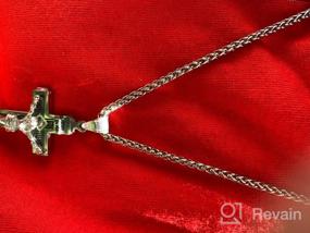 img 6 attached to Женская некрещённая цепочка-крест с крестом из нержавеющей стали HZMAN с золотыми и серебряными украшениями и цепочкой длиной 22+2 дюйма для мужчин и женщин