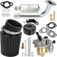 🔧 enhanced carburetor kit with air filter adapter, exhaust pipe, and muffler for non-hemi predator 212cc - improved performance for gx160 gx200 engines логотип